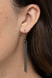Paparazzi "Glitzy Gusto" Black Choker Necklace & Earring Set Paparazzi Jewelry