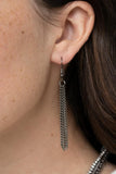 Paparazzi "Undauntingly Demure" Black Necklace & Earring Set Paparazzi Jewelry