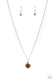Paparazzi "Gracefully Gemstone" Brown Necklace & Earring Set Paparazzi Jewelry