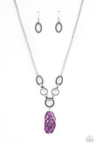 Paparazzi "Mystical Mineral" Purple Necklace & Earring Set Paparazzi Jewelry