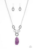 Paparazzi "Mystical Mineral" Purple Necklace & Earring Set Paparazzi Jewelry