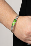 Paparazzi "Spritzy Sparkle" Green Bracelet Paparazzi Jewelry