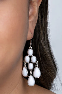 Paparazzi "Feeling TIER-rific" White Earrings Paparazzi Jewelry