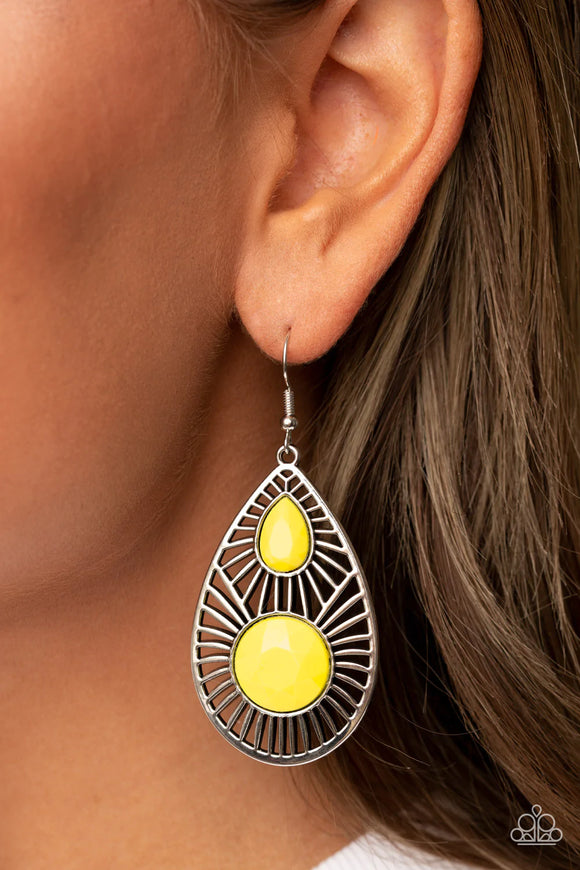 Yellow deals paparazzi earrings