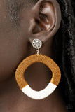 Paparazzi "Thats a WRAPAROUND" Brown Post Earrings Paparazzi Jewelry