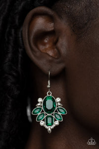 Paparazzi "Glitzy Go-Getter" Green Earrings Paparazzi Jewelry