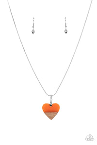 Paparazzi "You Complete Me" Orange Necklace & Earring Set Paparazzi Jewelry