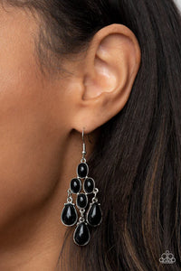 Paparazzi "Feeling TIER-rific" Black Earrings Paparazzi Jewelry