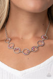 Paparazzi "Blissfully Bubbly" Pink Necklace & Earring Set Paparazzi Jewelry