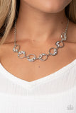 Paparazzi "Blissfully Bubbly" White Necklace & Earring Set Paparazzi Jewelry