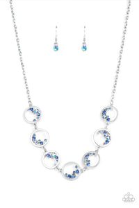 Paparazzi "Blissfully Bubbly" Blue Necklace & Earring Set Paparazzi Jewelry