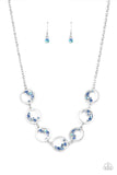 Paparazzi "Blissfully Bubbly" Blue Necklace & Earring Set Paparazzi Jewelry