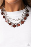 Paparazzi "Beachfront Fabulous" Brown Necklace & Earring Set Paparazzi Jewelry