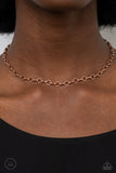 Paparazzi "Keepin it Chic" Copper Choker Necklace & Earring Set Paparazzi Jewelry