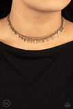Paparazzi "Monochromatic Magic" Brass Choker Necklace & Earring Set Paparazzi Jewelry