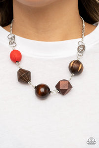Paparazzi "Eco Extravaganza" Red Necklace & Earring Set Paparazzi Jewelry