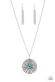 Paparazzi "Targeted Tranquility" Blue Necklace & Earring Set Paparazzi Jewelry