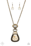 Paparazzi "Rodeo Royale" Brass Fashion Fix Necklace & Earring Set Paparazzi Jewelry