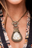 Paparazzi "Rodeo Royale" Brass Fashion Fix Necklace & Earring Set Paparazzi Jewelry