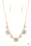 Paparazzi "Royally Ever After" Gold Necklace & Earring Set Paparazzi Jewelry