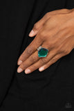 Paparazzi "Abstract Escapade" Green Ring Paparazzi Jewelry