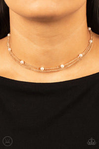 Paparazzi "Daintily Dapper" Gold Choker Necklace & Earring Set Paparazzi Jewelry
