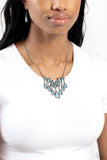 Paparazzi "Exceptionally Ethereal" Blue Necklace & Earring Set Paparazzi Jewelry