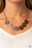 Paparazzi "Flip A Coin" Copper Necklace & Earring Set Paparazzi Jewelry