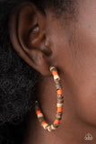 Paparazzi "Effortlessly Earthy" Orange Post Earrings Paparazzi Jewelry