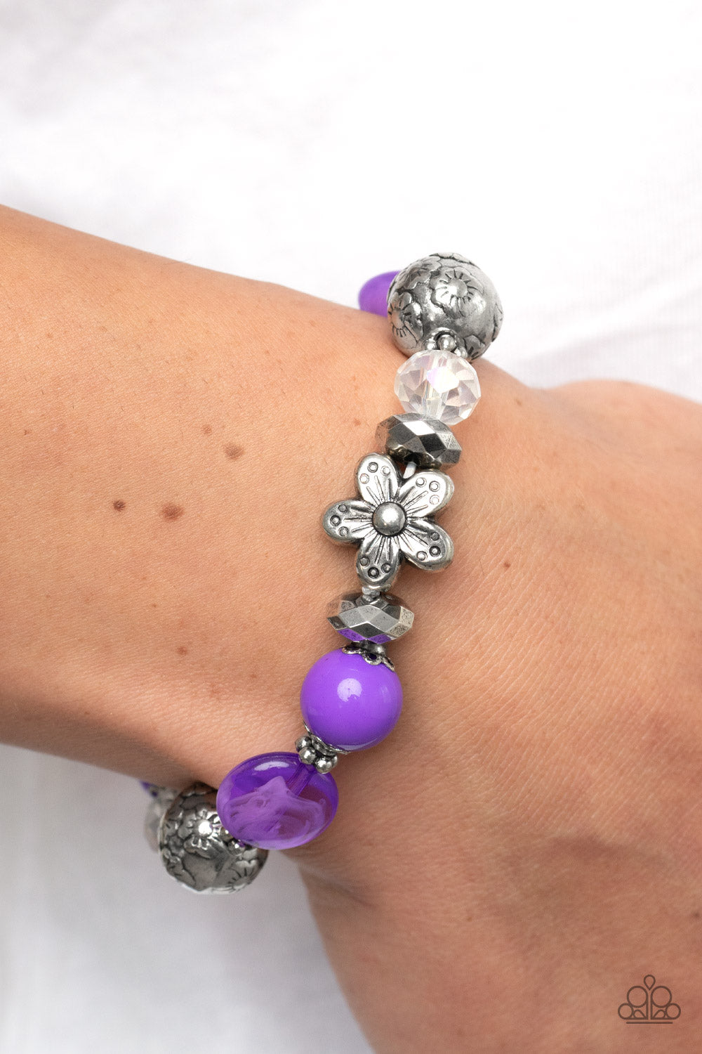 Paparazzi Tropical Tiki Bar - Purple Bracelet – A Finishing Touch Jewelry