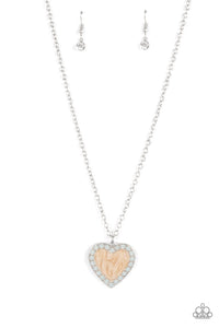 Paparazzi "Heart Full of Luster" Brown Necklace & Earring Set Paparazzi Jewelry