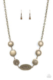 Paparazzi "Uniquely Unconventional" Brass Necklace & Earring Set Paparazzi Jewelry