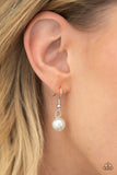 Paparazzi "Powerhouse Pose" White Exclusive Necklace & Earring Set Paparazzi Jewelry