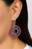 Paparazzi "Whirly Whirlpool" Pink Earrings Paparazzi Jewelry