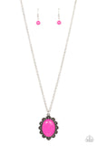 Paparazzi "Daisy Dotted Deserts" Pink Necklace & Earring Set Paparazzi Jewelry