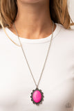 Paparazzi "Daisy Dotted Deserts" Pink Necklace & Earring Set Paparazzi Jewelry