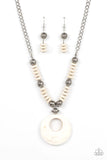 Paparazzi "Oasis Goddess" White Necklace & Earring Set Paparazzi Jewelry