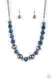 Paparazzi "Interstellar Influencer" Blue Exclusive Necklace & Earring Set Paparazzi Jewelry