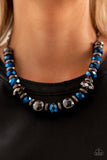 Paparazzi "Interstellar Influencer" Blue Exclusive Necklace & Earring Set Paparazzi Jewelry