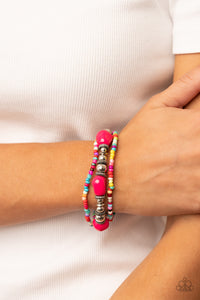 Paparazzi "Confidently Crafty" Pink Bracelet Paparazzi Jewelry