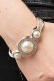 Paparazzi "Debutante Daydream" White Bracelet Paparazzi Jewelry