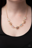 Paparazzi "Inspirational Iridescence" Rose Gold Necklace & Earring Set Paparazzi Jewelry