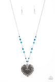 Paparazzi "Doting Devotion" Blue Necklace & Earring Set Paparazzi Jewelry