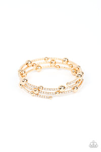 Paparazzi "Spontaneous Shimmer" Gold Bracelet Paparazzi Jewelry