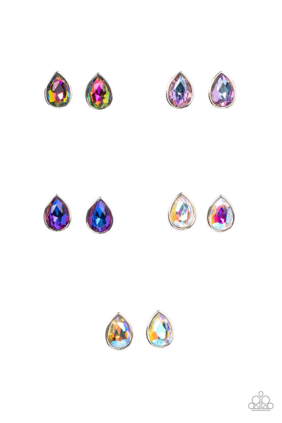 Girl's Starlet Shimmer 10 for $10 394XX Multi OIL SPILL Post Earrings Paparazzi Jewelry