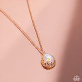Paparazzi "Gracefully Glamorous" Rose Gold Necklace & Earring Set Paparazzi Jewelry