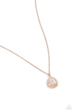 Paparazzi "Gracefully Glamorous" Rose Gold Necklace & Earring Set Paparazzi Jewelry