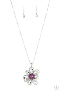 Paparazzi "BLOOM Shaka-Laka" Purple Necklace & Earring Set Paparazzi Jewelry