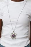 Paparazzi "BLOOM Shaka-Laka" Purple Necklace & Earring Set Paparazzi Jewelry