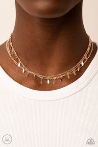 Paparazzi "Monochromatic Magic" Rose Gold Choker Necklace & Earring Set Paparazzi Jewelry